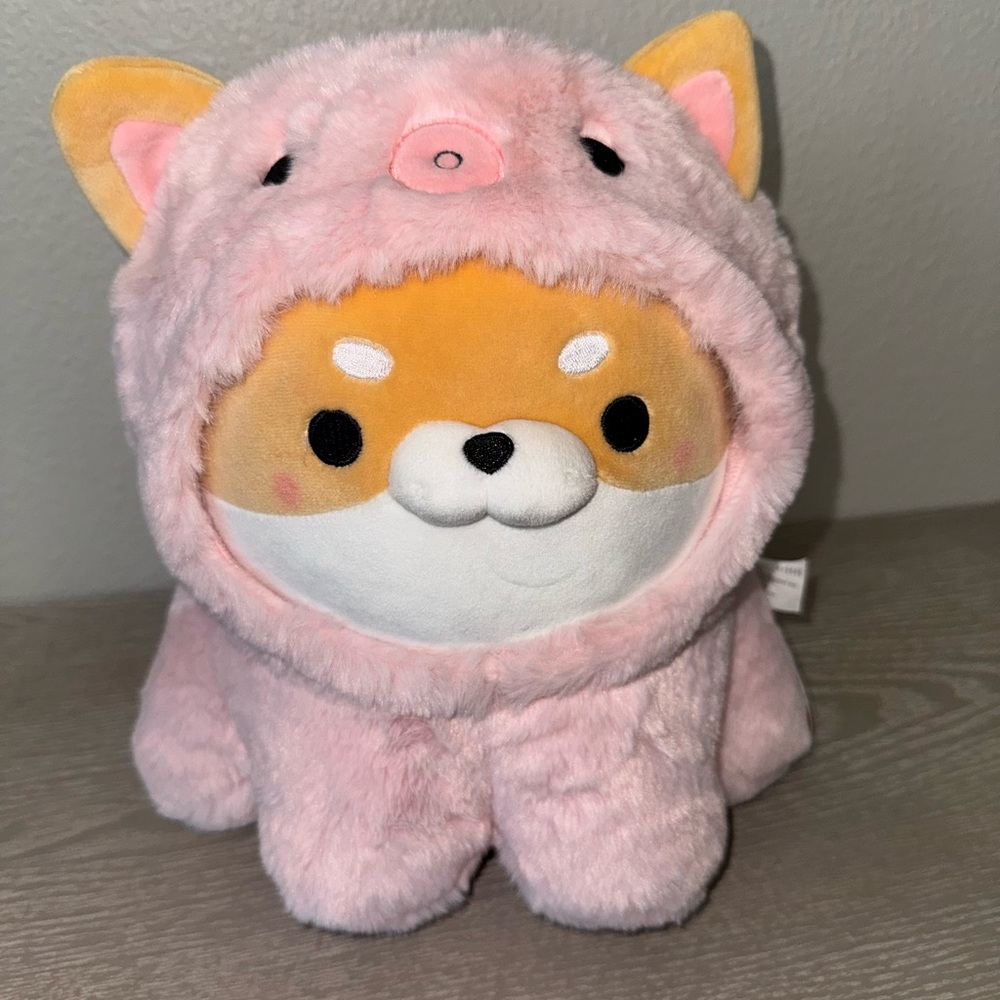 Takashoji Shiba In Pink Octopus Kigurumi Costume Plush 11”